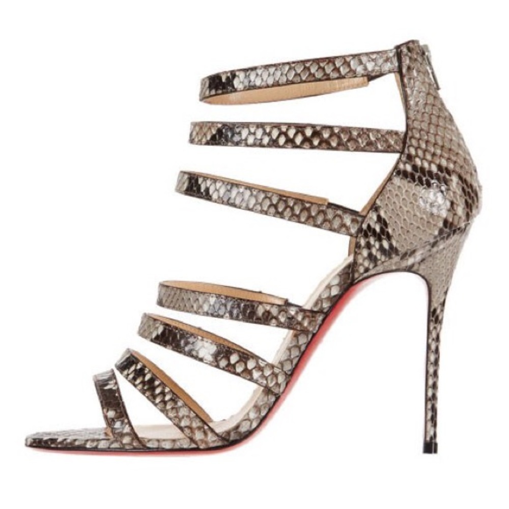 Christian Louboutin Mariniere -python sandals. 40